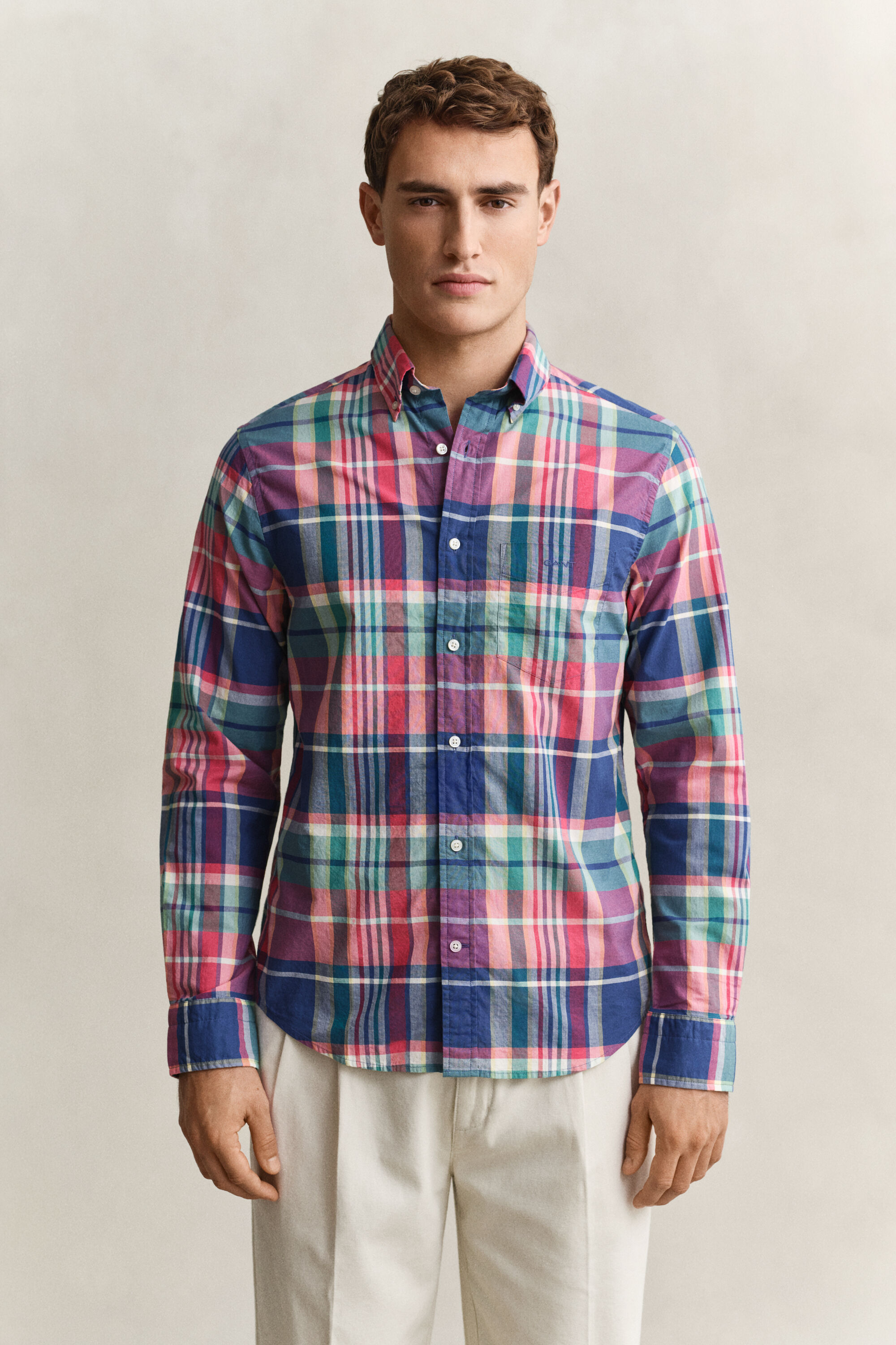 Camicia a quadri Madras