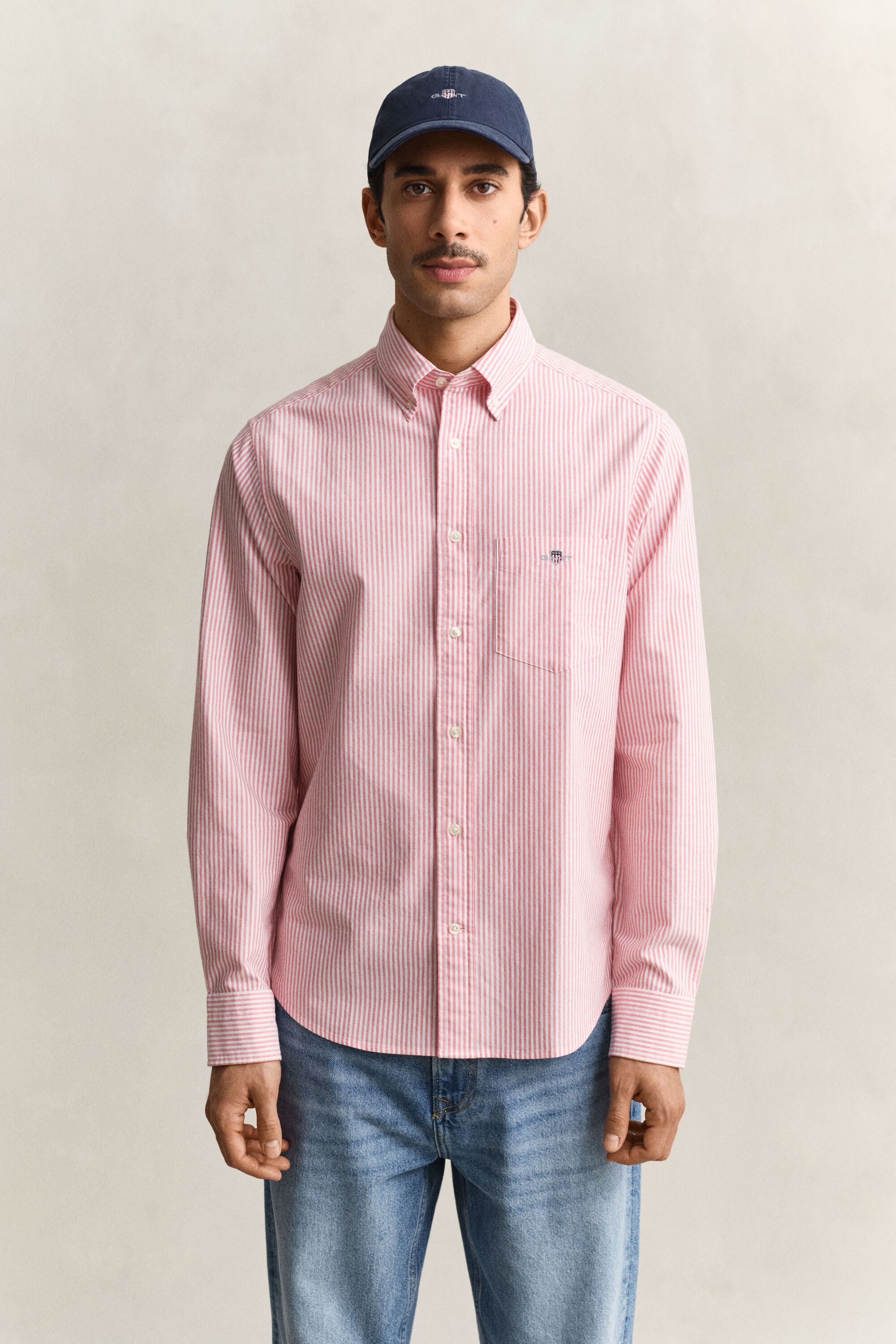 Camicia Oxford classica a righe Banker
