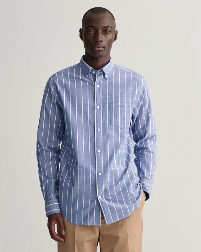 Camicia Oxford a righe regular fit