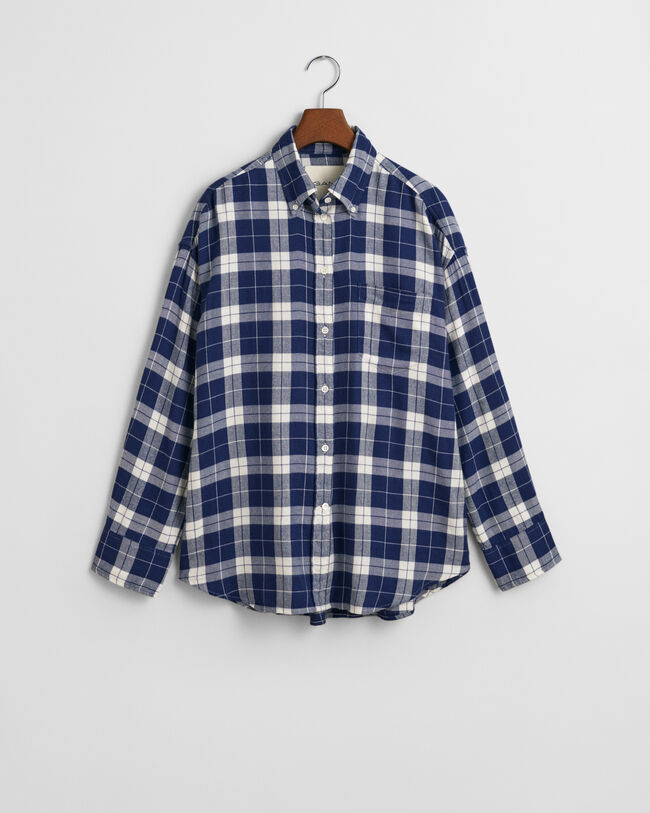 Camicia a quadri in flanella oversize