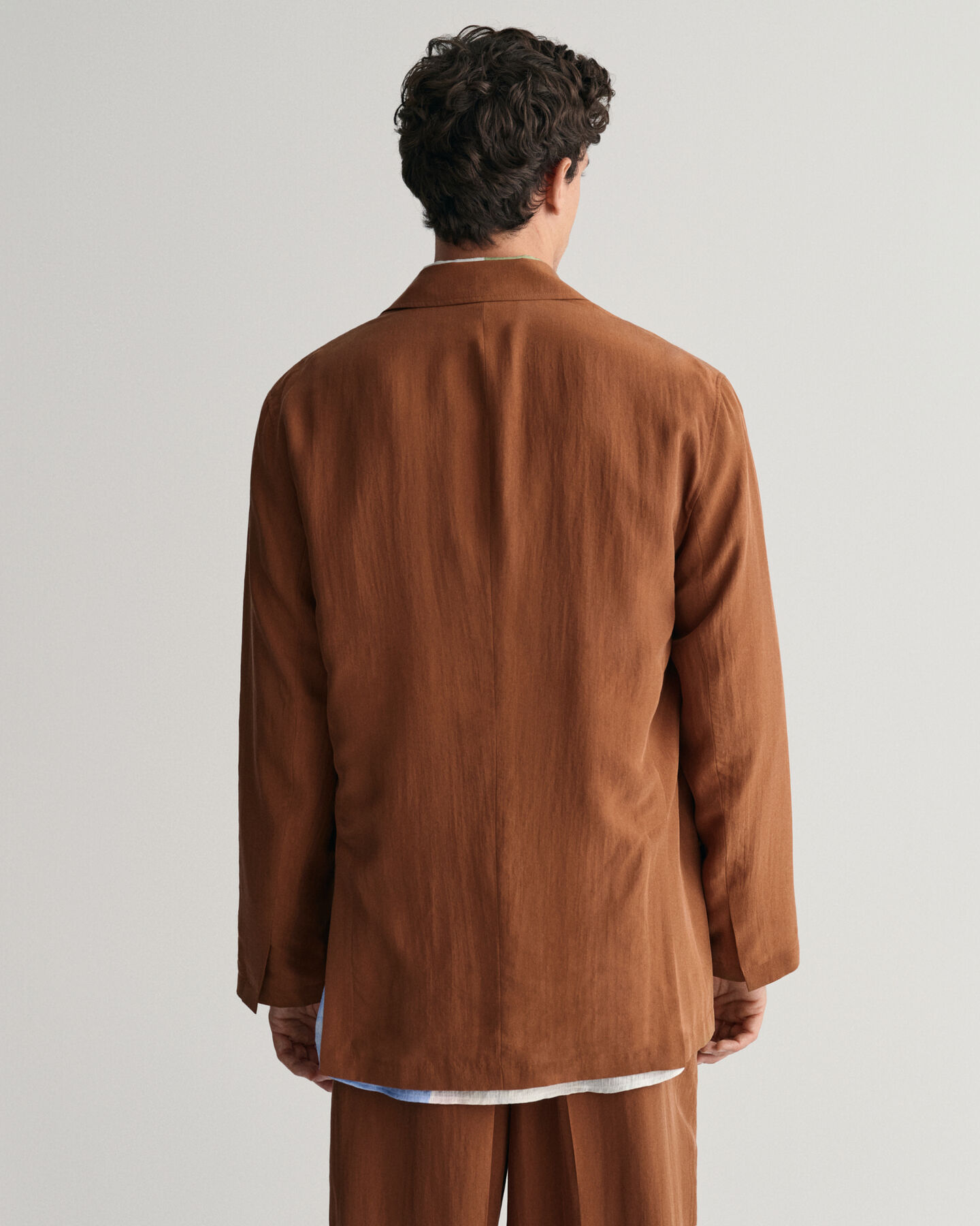 Blazer da abito in seta relaxed fit