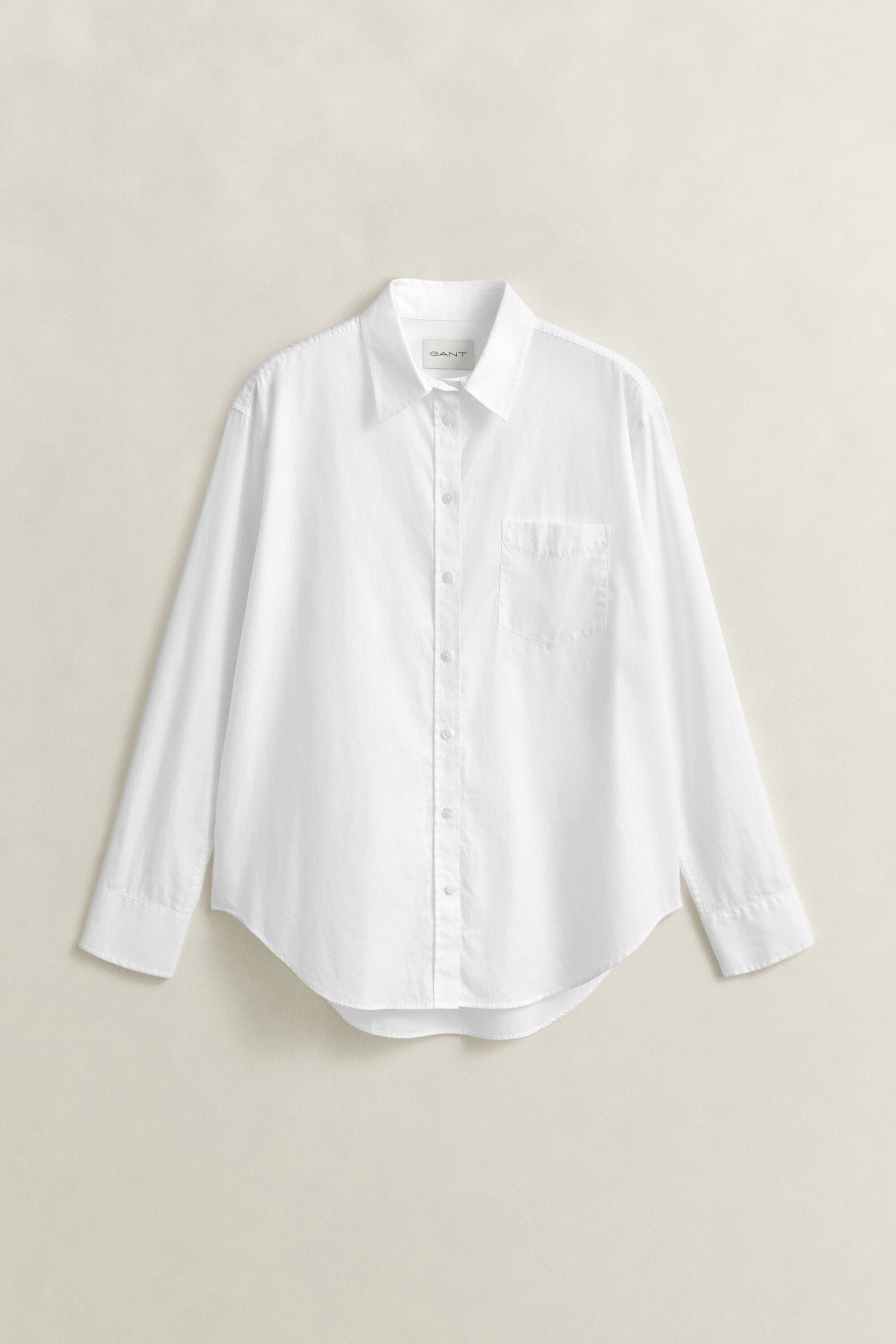 Camicia classica in popeline relaxed fit