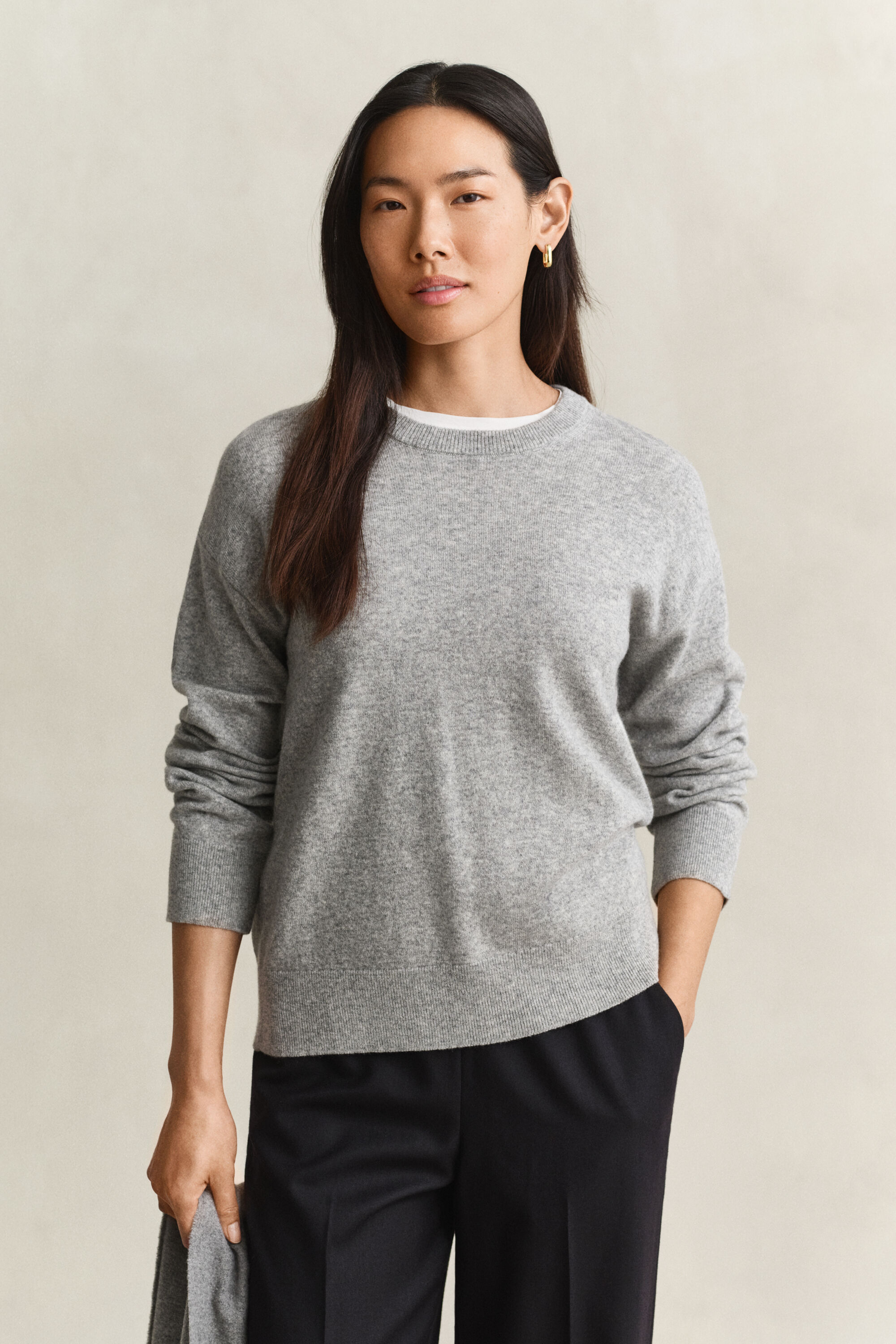 Maglia girocollo in finissima lana d’agnello