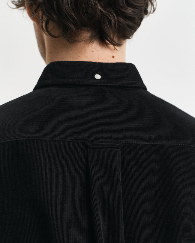 Camicia in cotone e velluto a coste regular fit