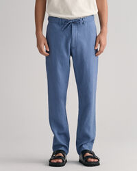 Pantaloni con coulisse in lino relaxed fit
