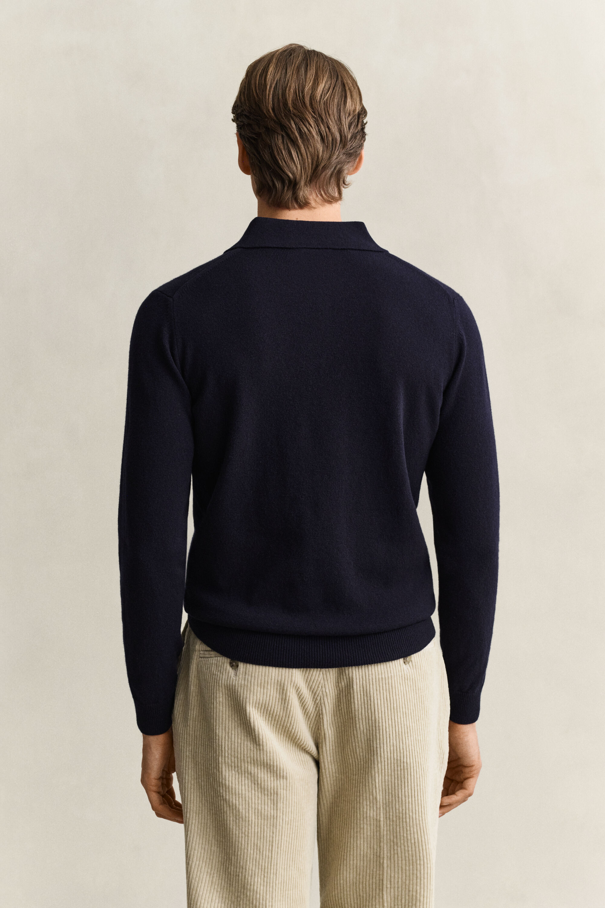 Maglia polo in finissima lana d’agnello