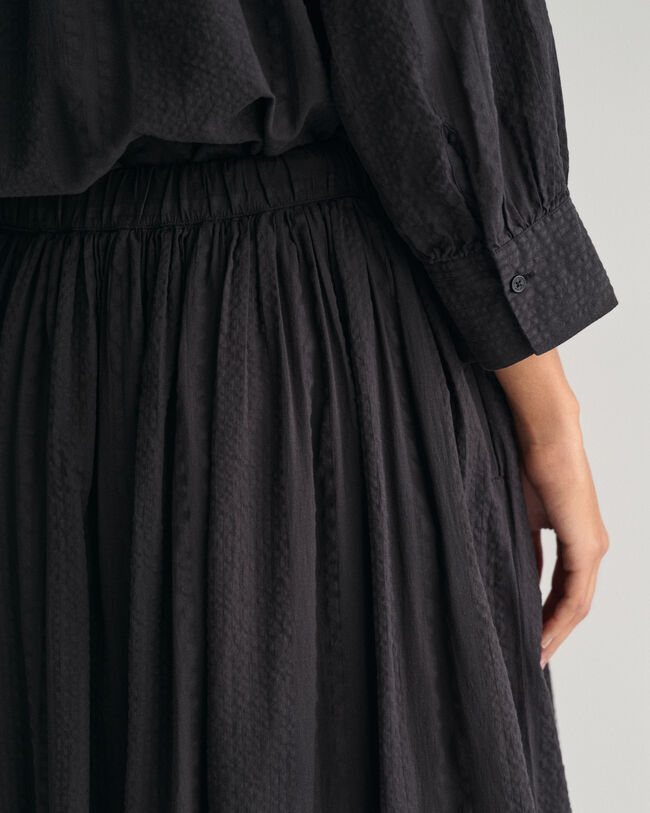 Gonna pull-on a righe Seersucker