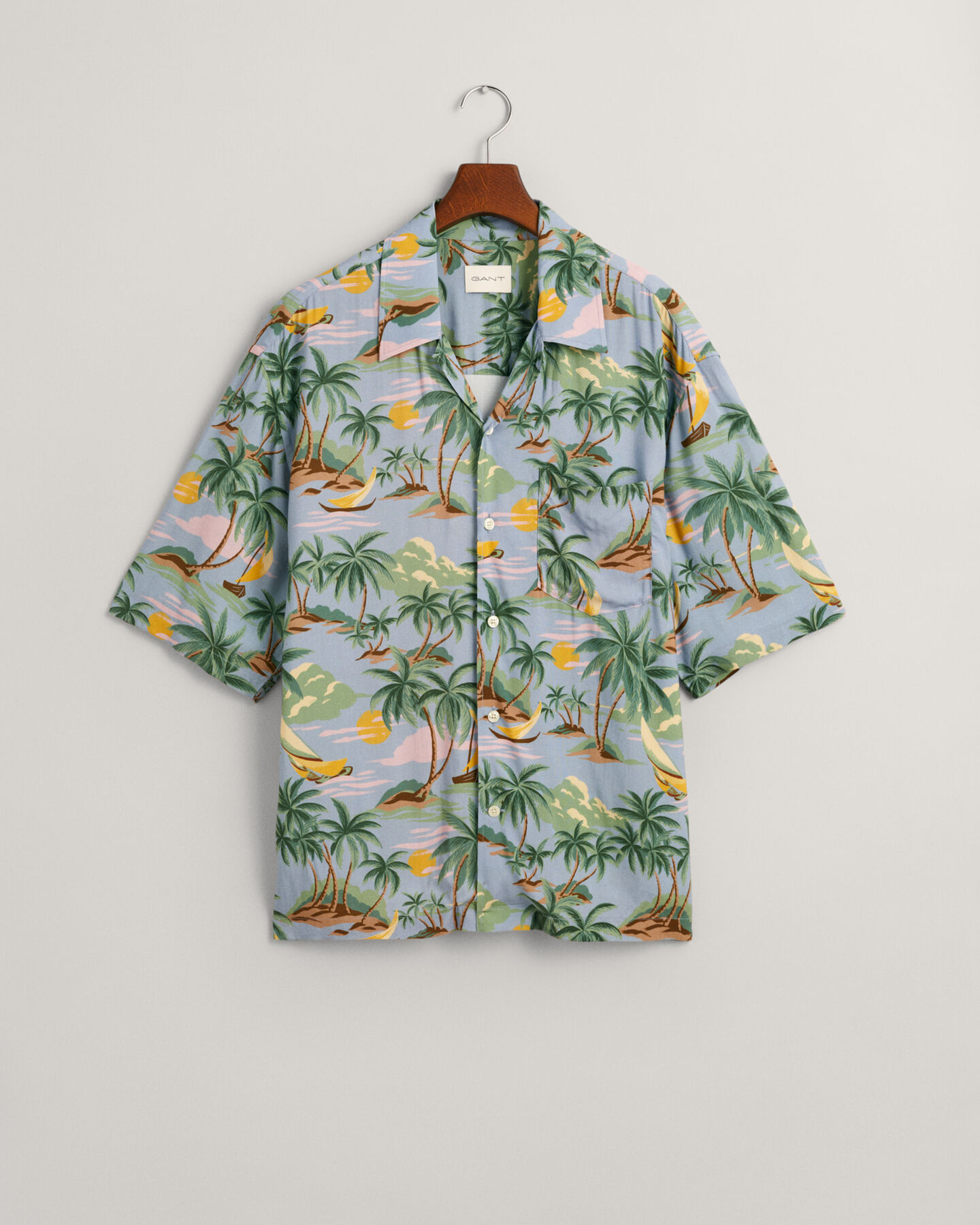 Camicia a maniche corte Hawaiian Print relaxed fit