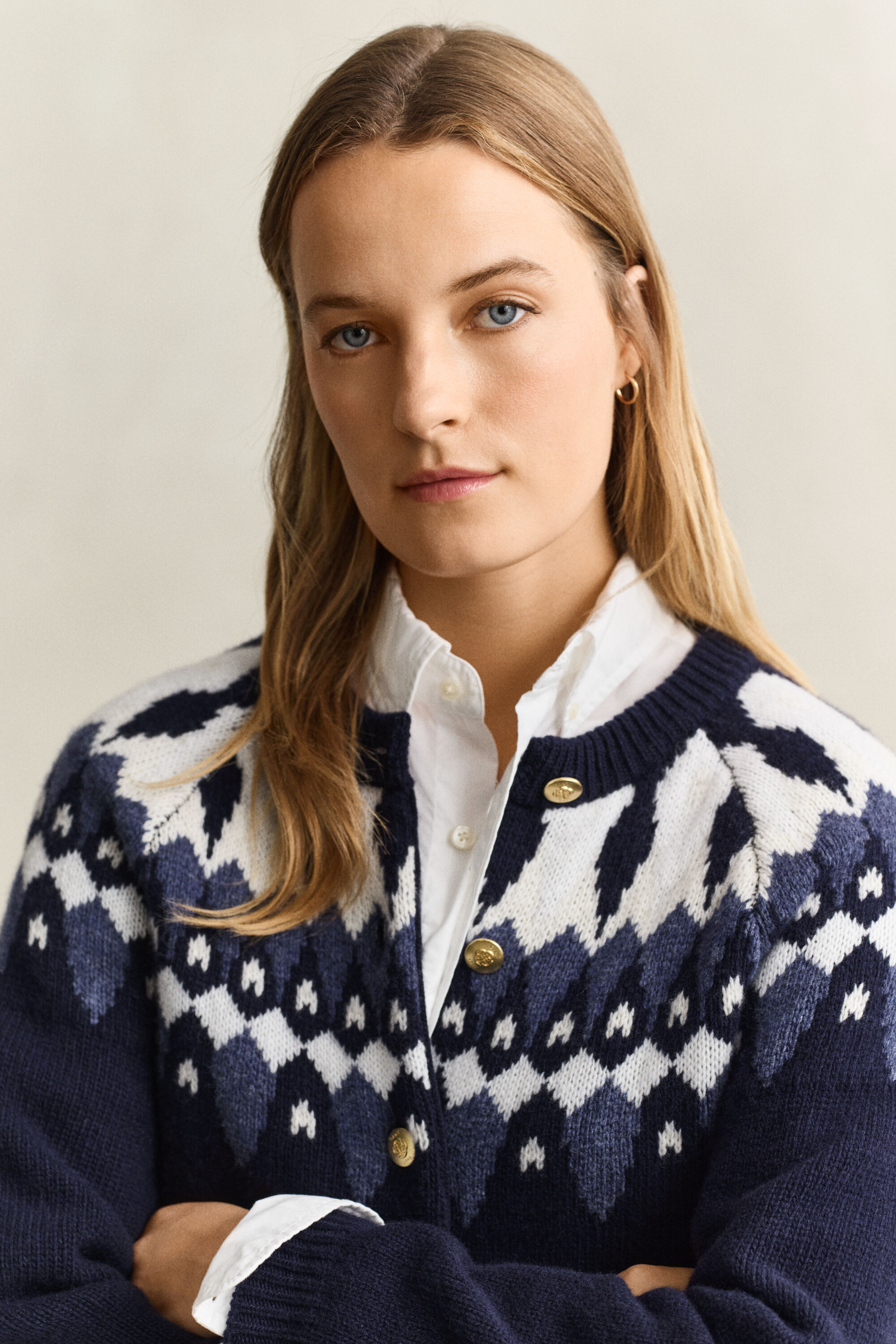 Cardigan Fair Isle in lana