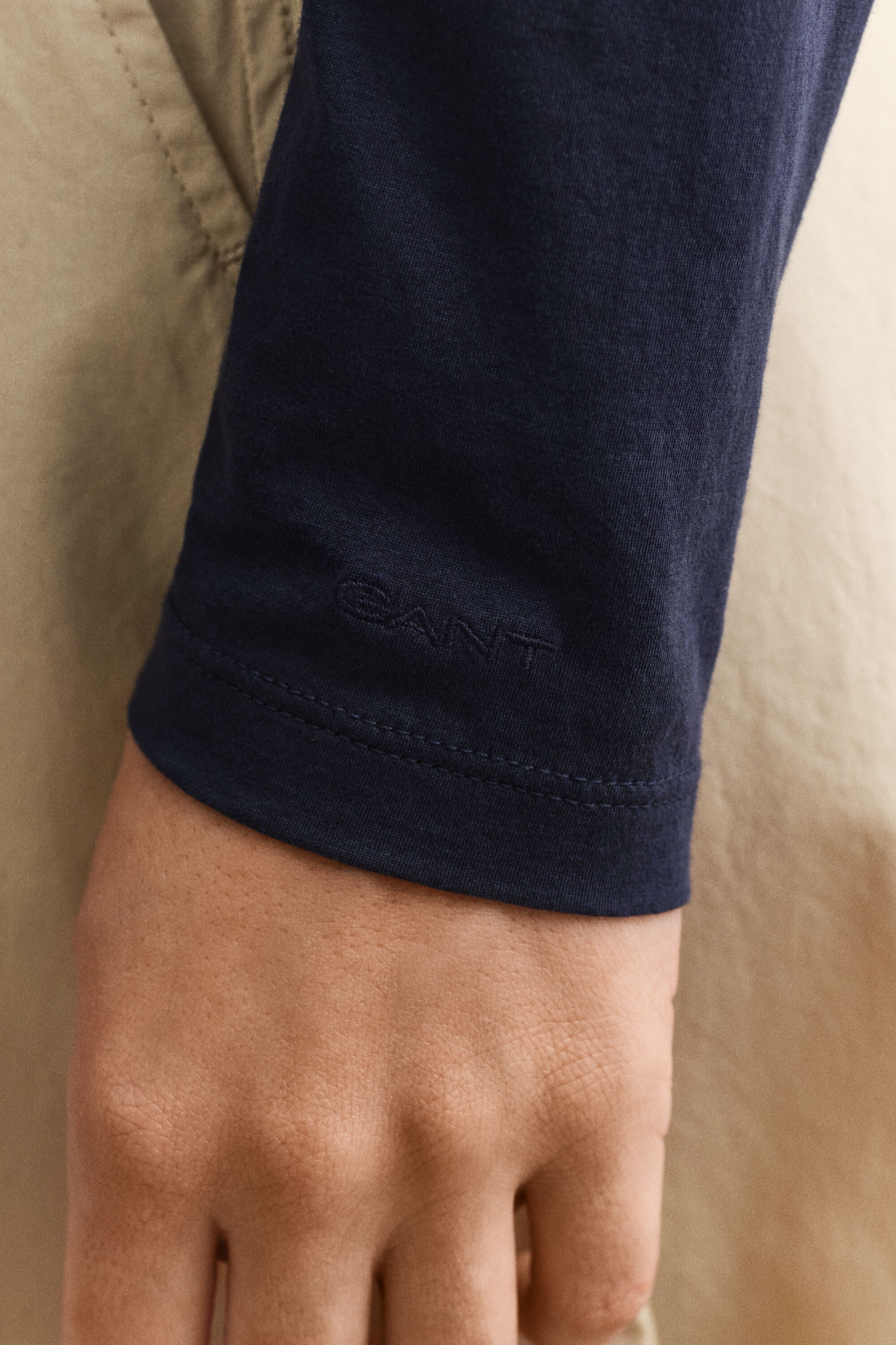 T-shirt in cotone a maniche lunghe