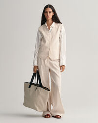 Gilet di lino elasticizzato regular fit