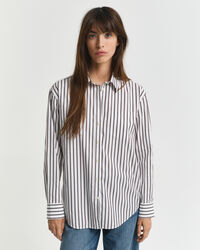 Camicia classica in popeline a righe relaxed fit