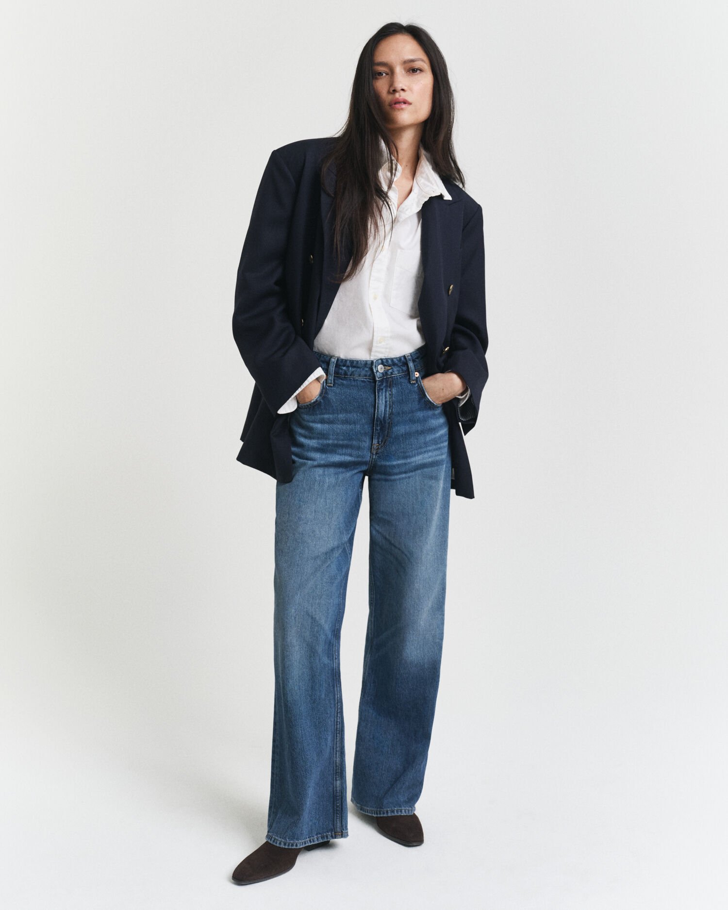 Blazer oversize in lana Hopsack