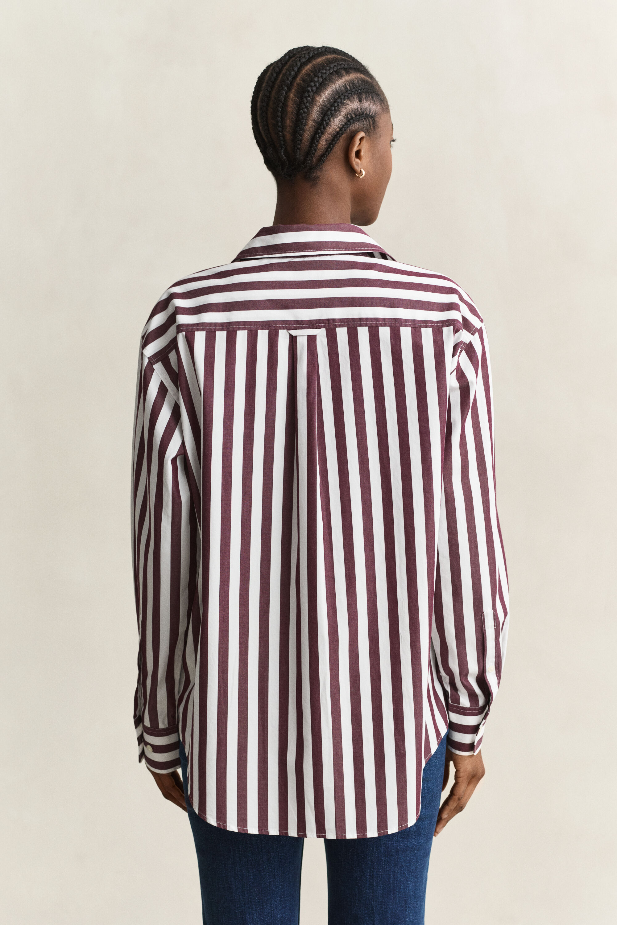 Camicia in popeline a righe relaxed