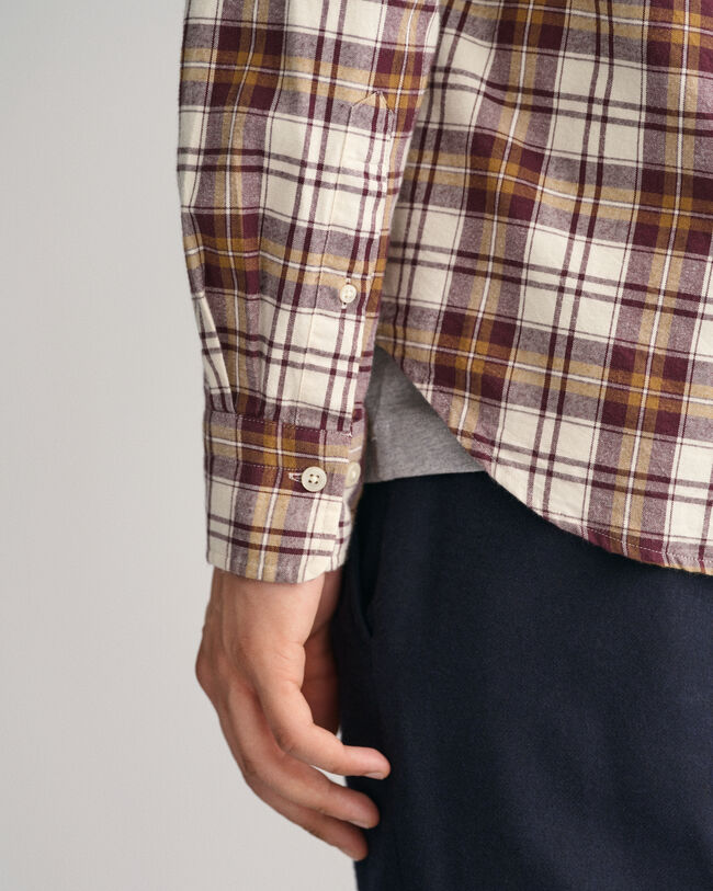 Camicia Oxford pettinato a quadri regular fit