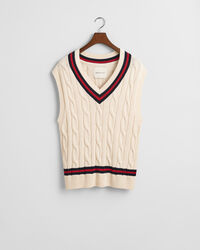 Smanicato in maglia a trecce