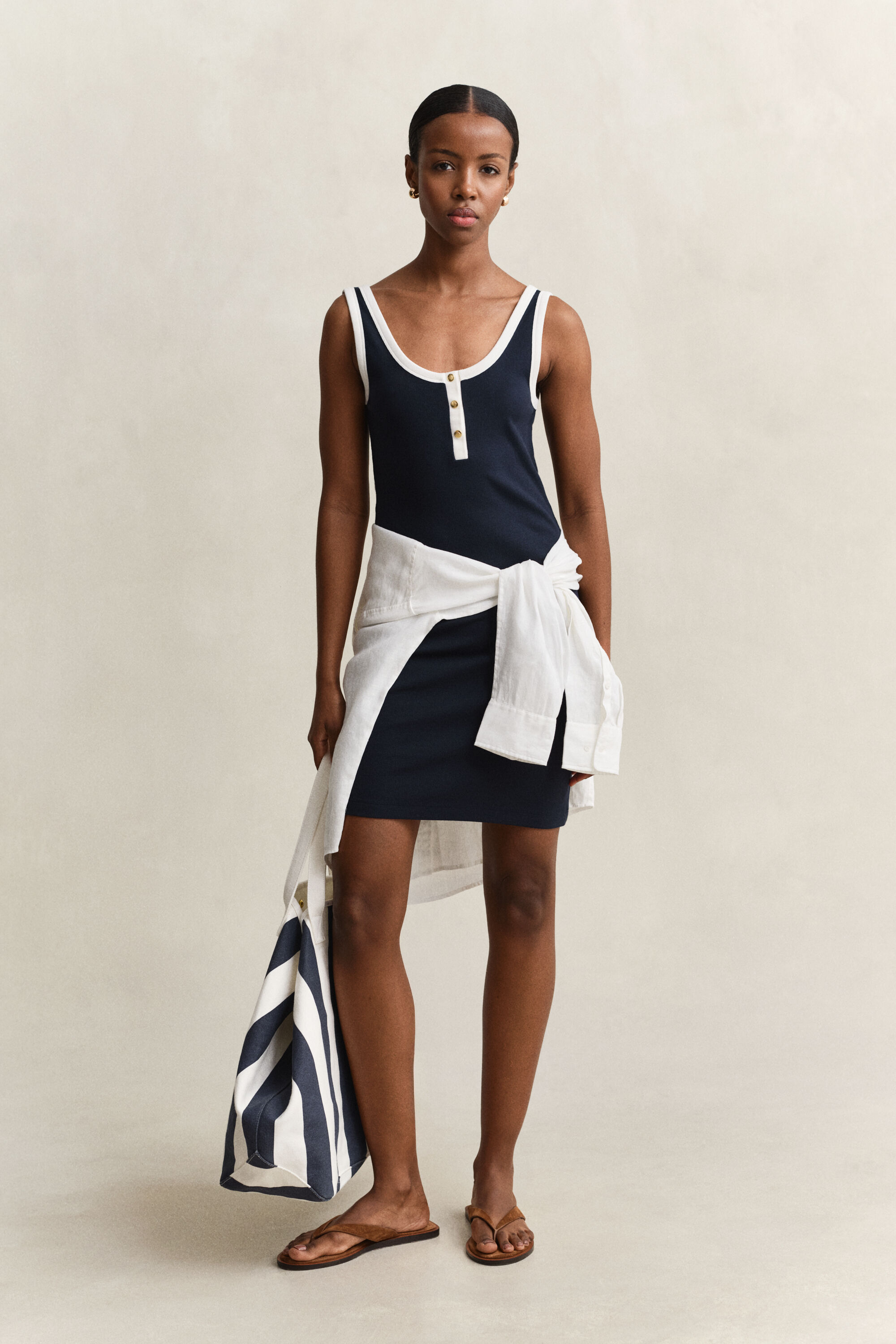 Abito canotta a coste