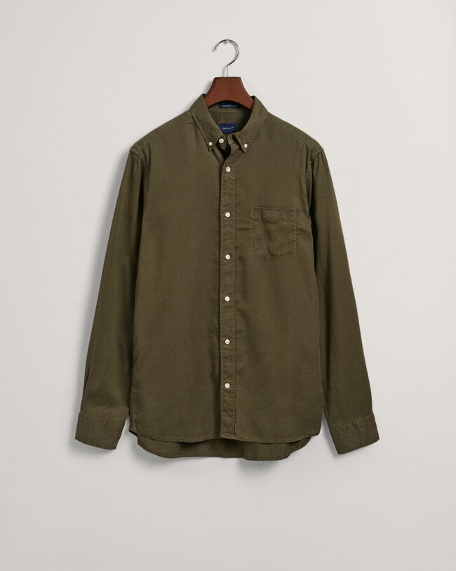 Camicia in lyocell tinta in capo regular fit