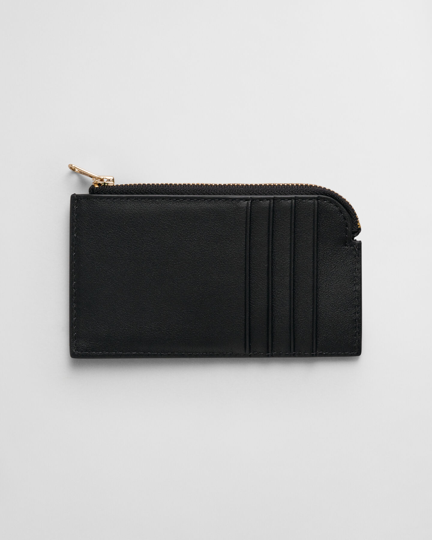 Porta carte di credito in pelle con zip