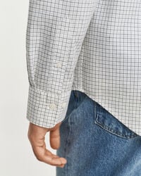 Classica camicia in popeline a quadri regular fit