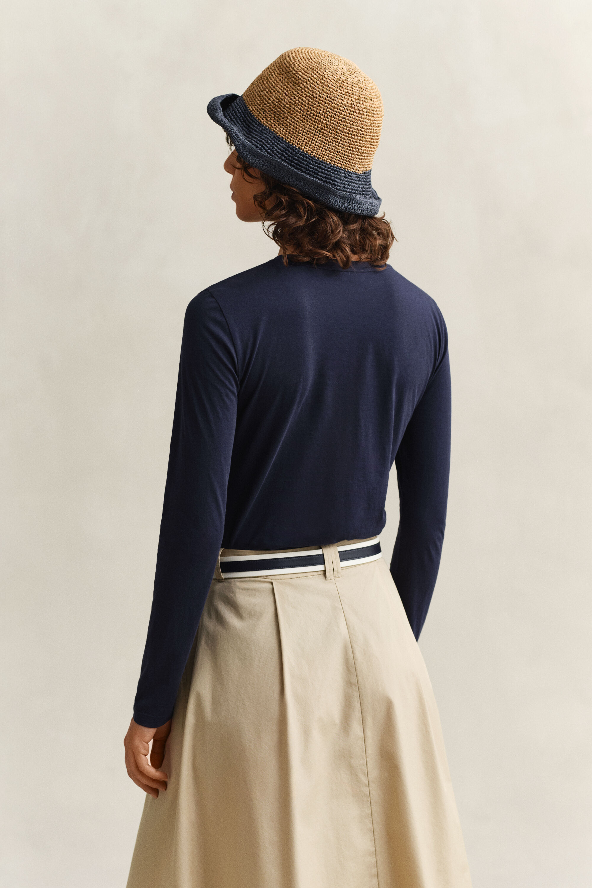 T-shirt in cotone a maniche lunghe