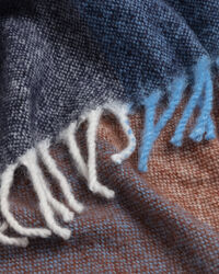 Sciarpa in mohair a quadri multicolore