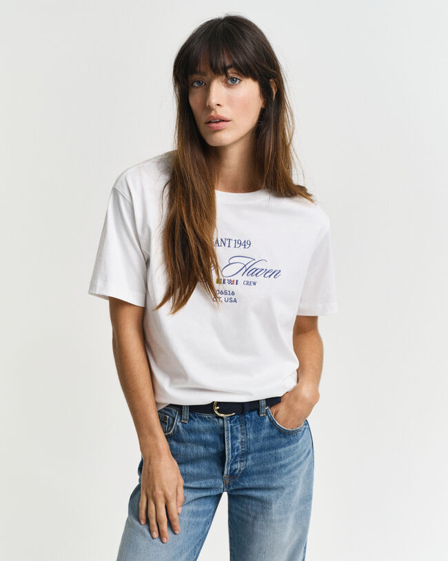 T-shirt girocollo Sailing con grafica