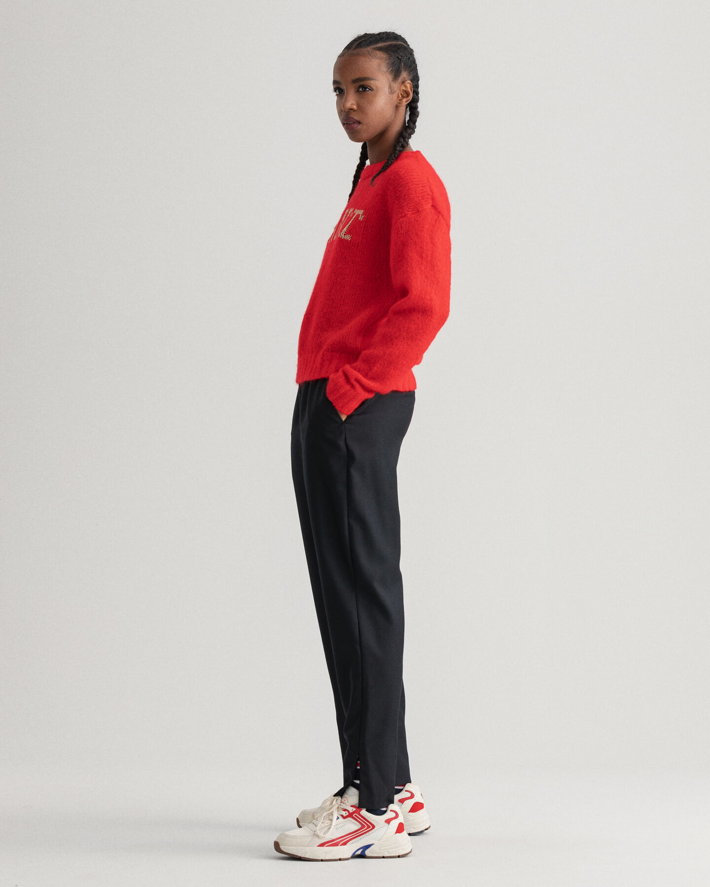 Maglia Logo girocollo in mohair