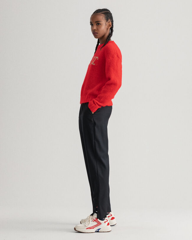 Maglia Logo girocollo in mohair