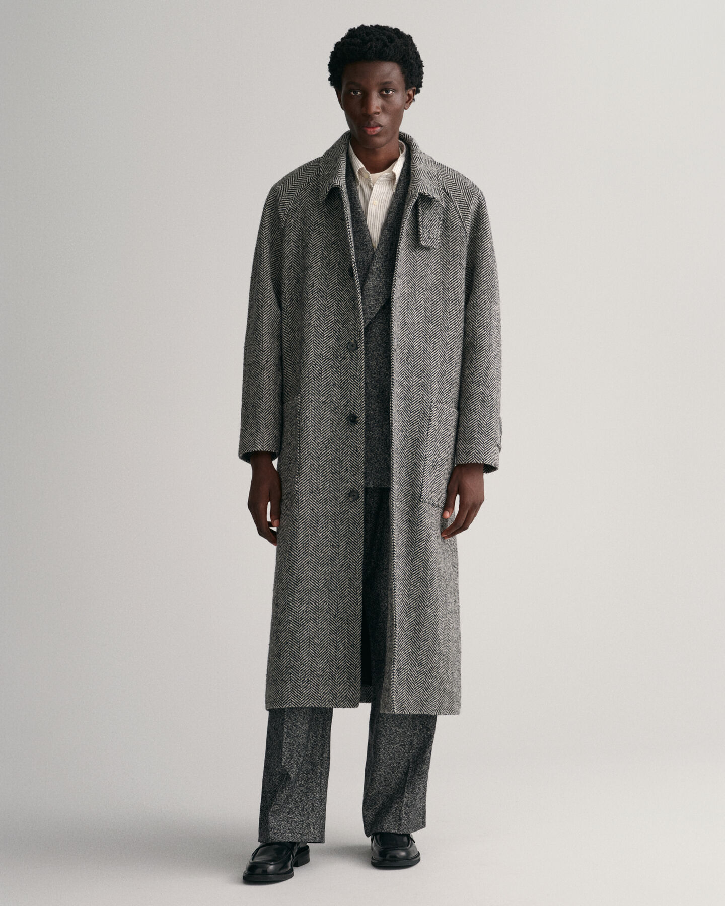 Cappotto in lana Balmacaan