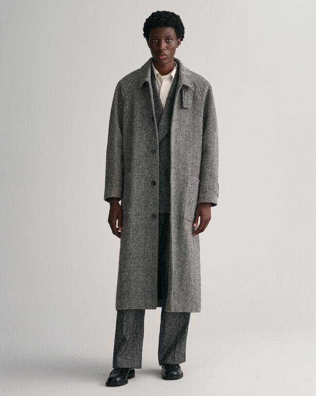 Cappotto in lana Balmacaan