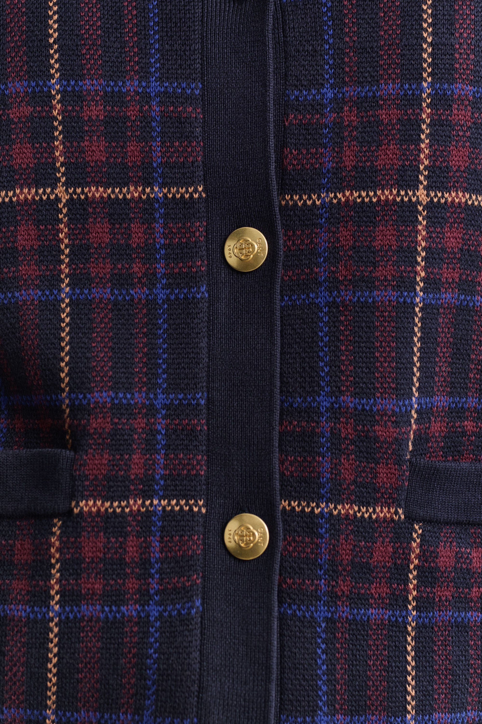 Cardigan in maglia a quadri