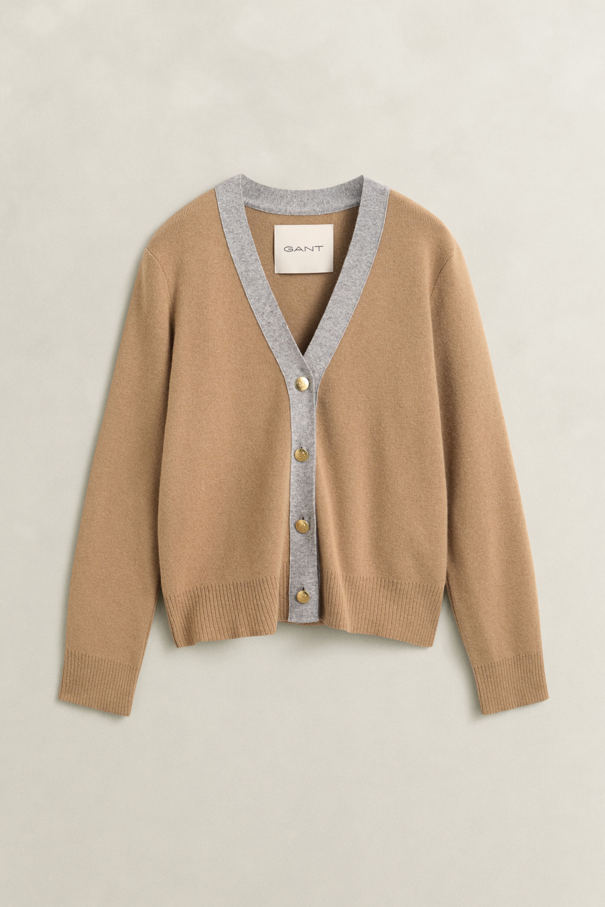 Cardigan in colore a contrasto