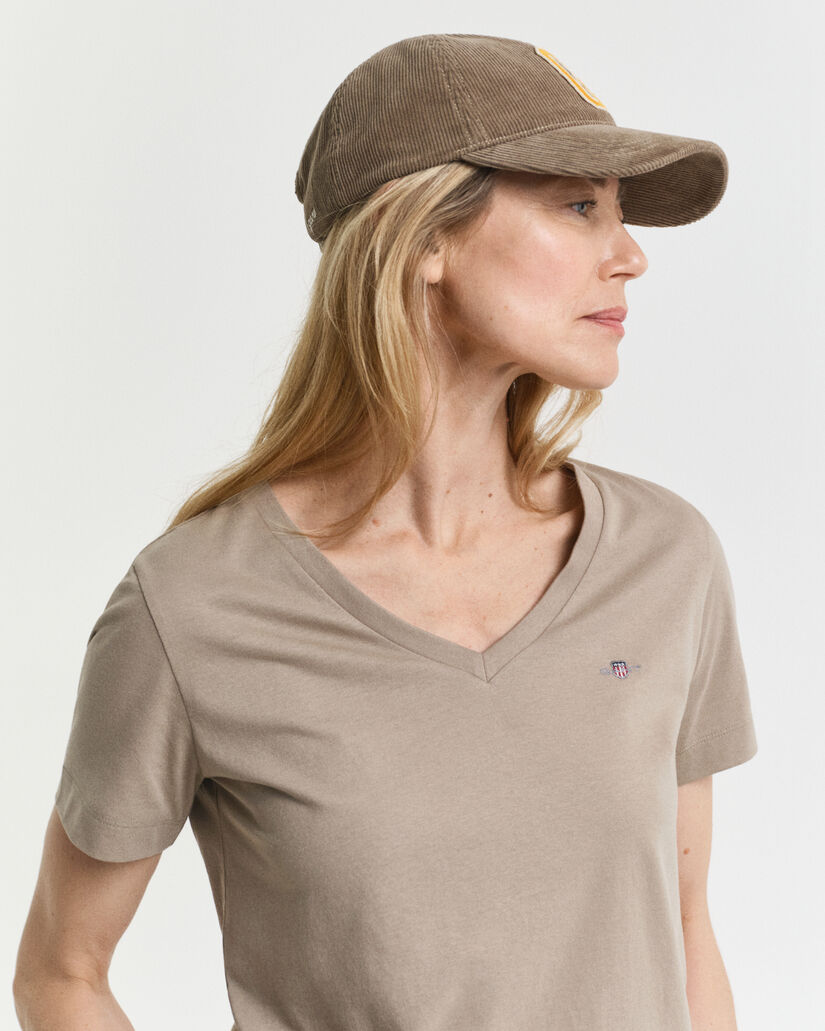 T-shirt Shield con scollo a V