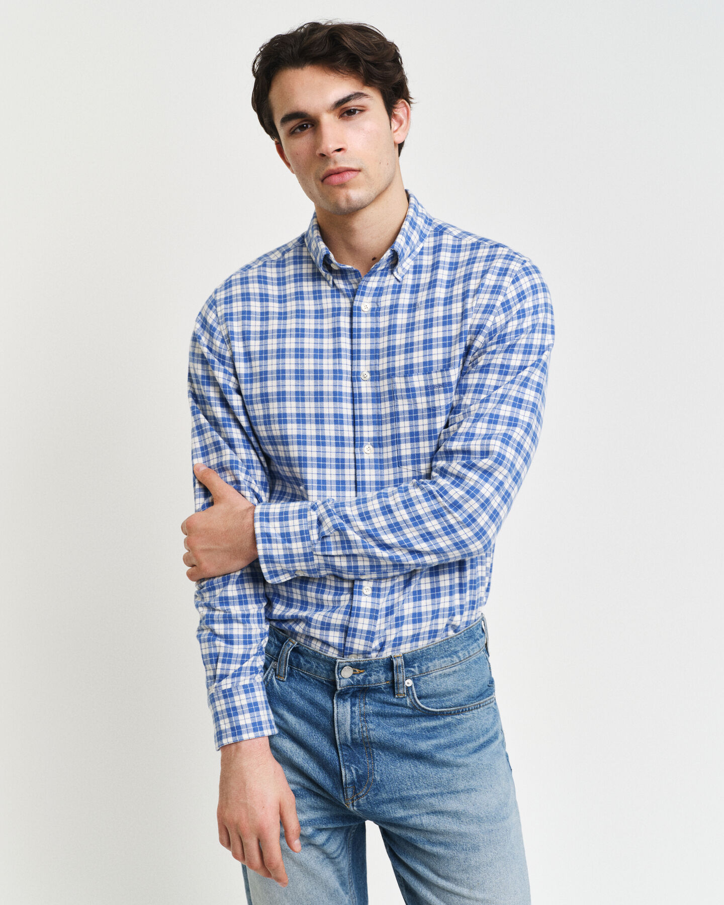 Camicia in flanella a quadri regular fit