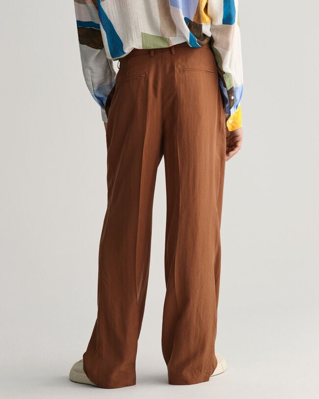 Pantaloni da abito in seta relaxed fit