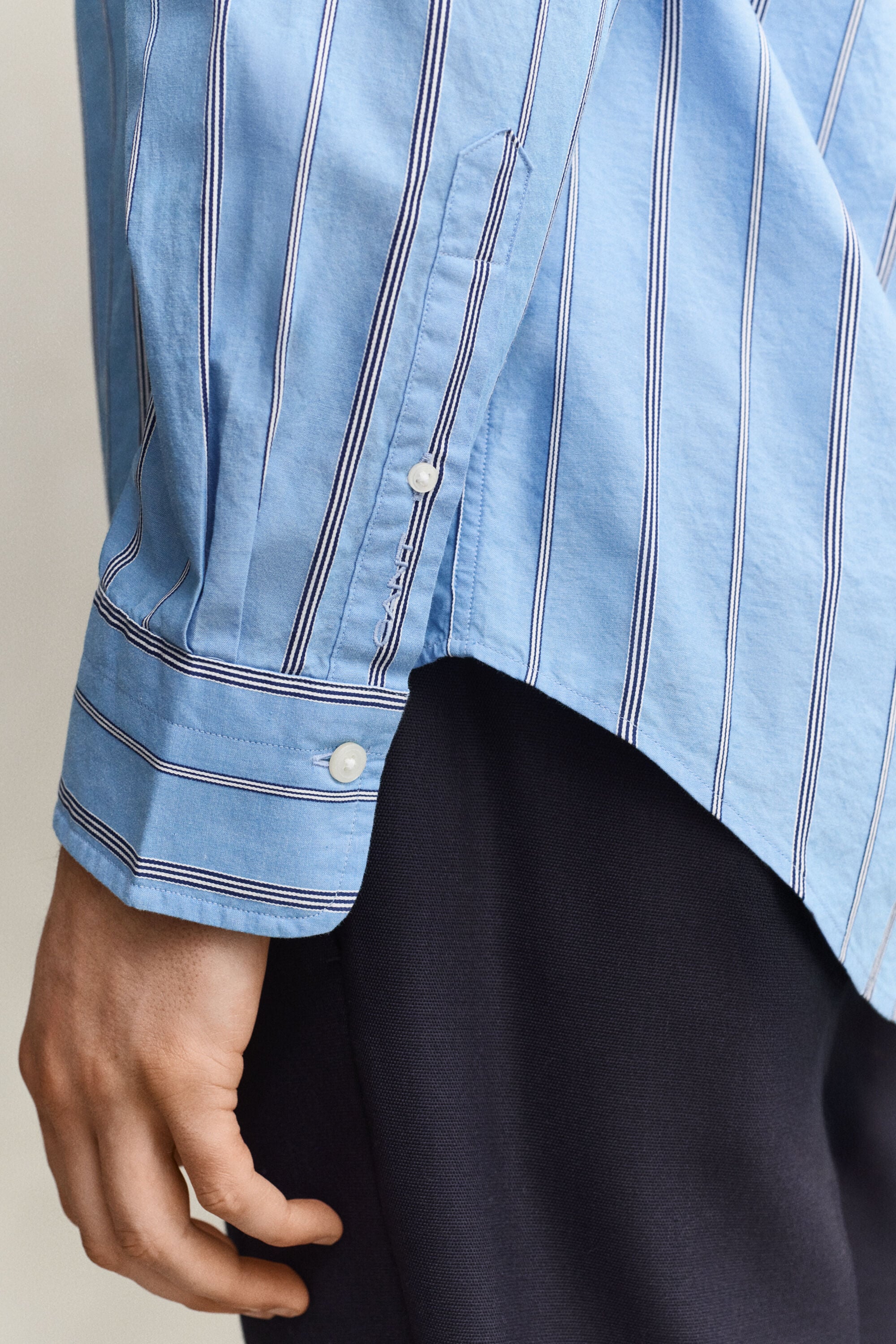 Camicia in tessuto a ratiera a righe relaxed fit