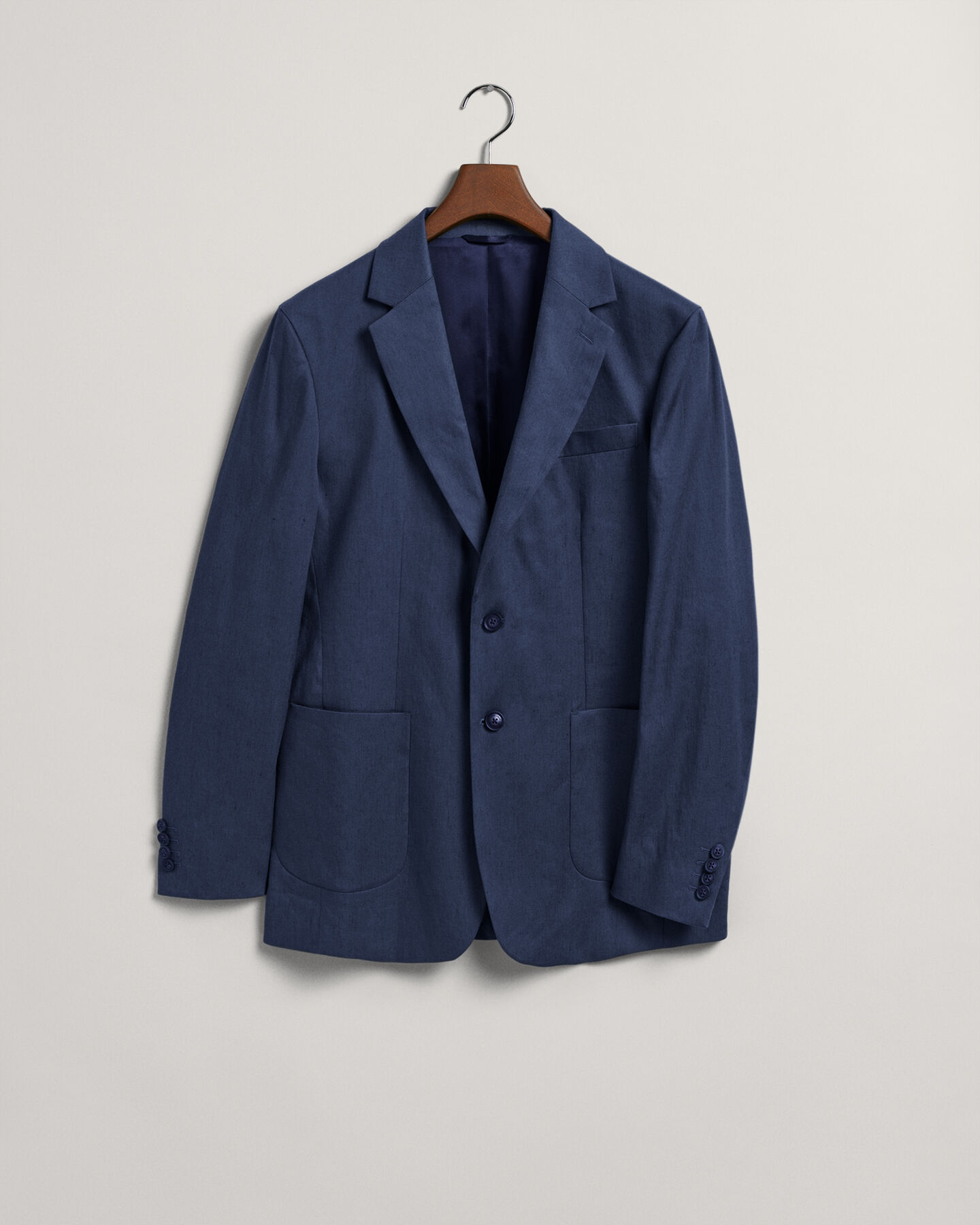 Blazer da abito in misto lino-cotone