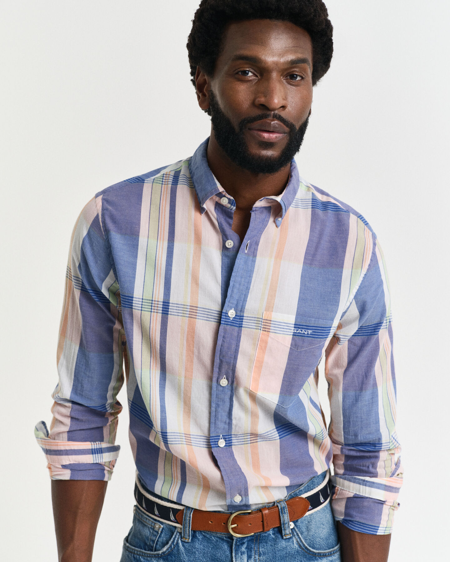 Camicia in madras indiano regular fit