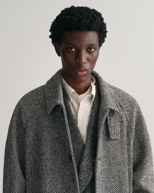 Cappotto in lana Balmacaan