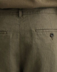 Pantaloncini con coulisse in lino relaxed fit