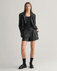 Blazer in pelle regular fit