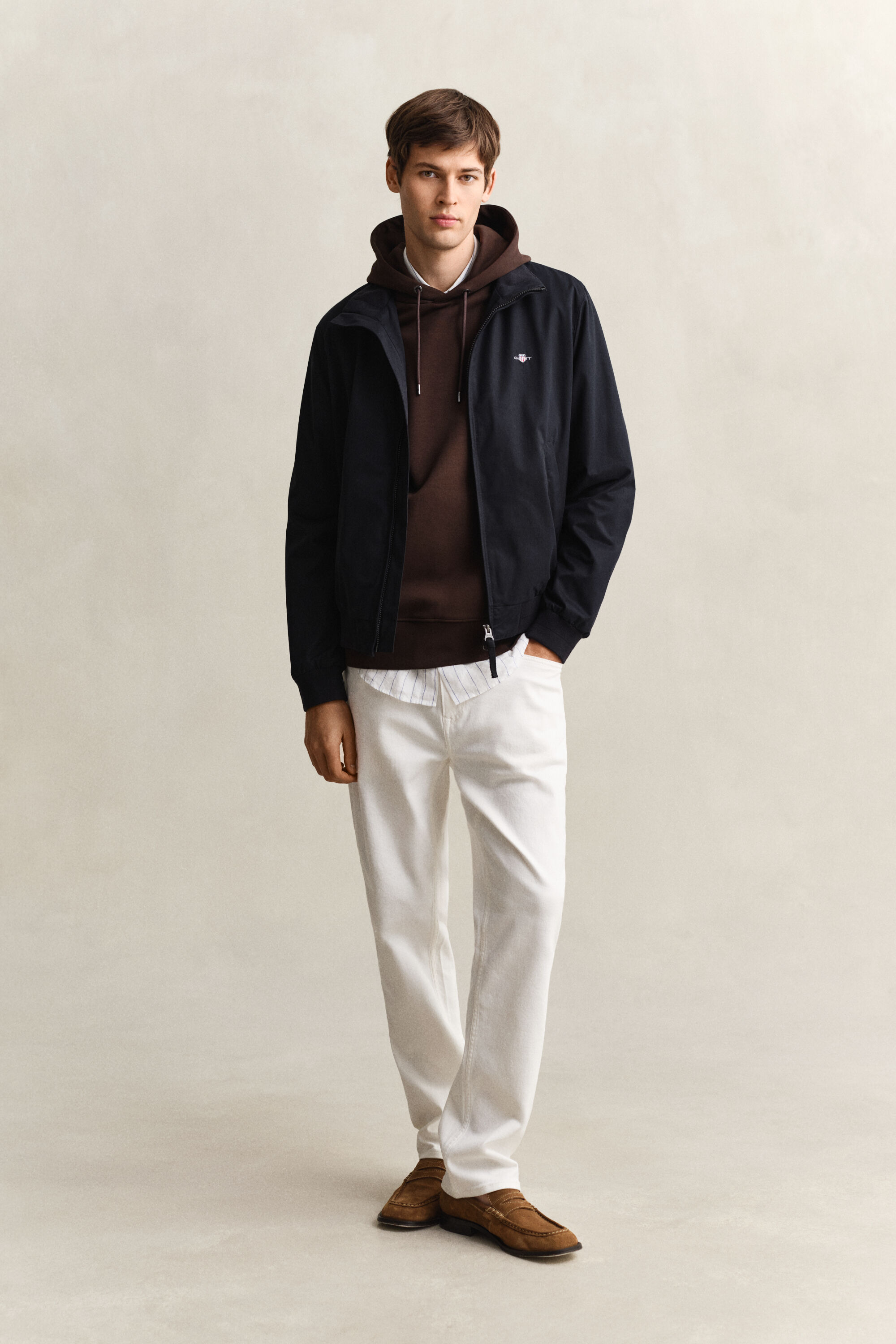 Felpa con cappuccio Interlock