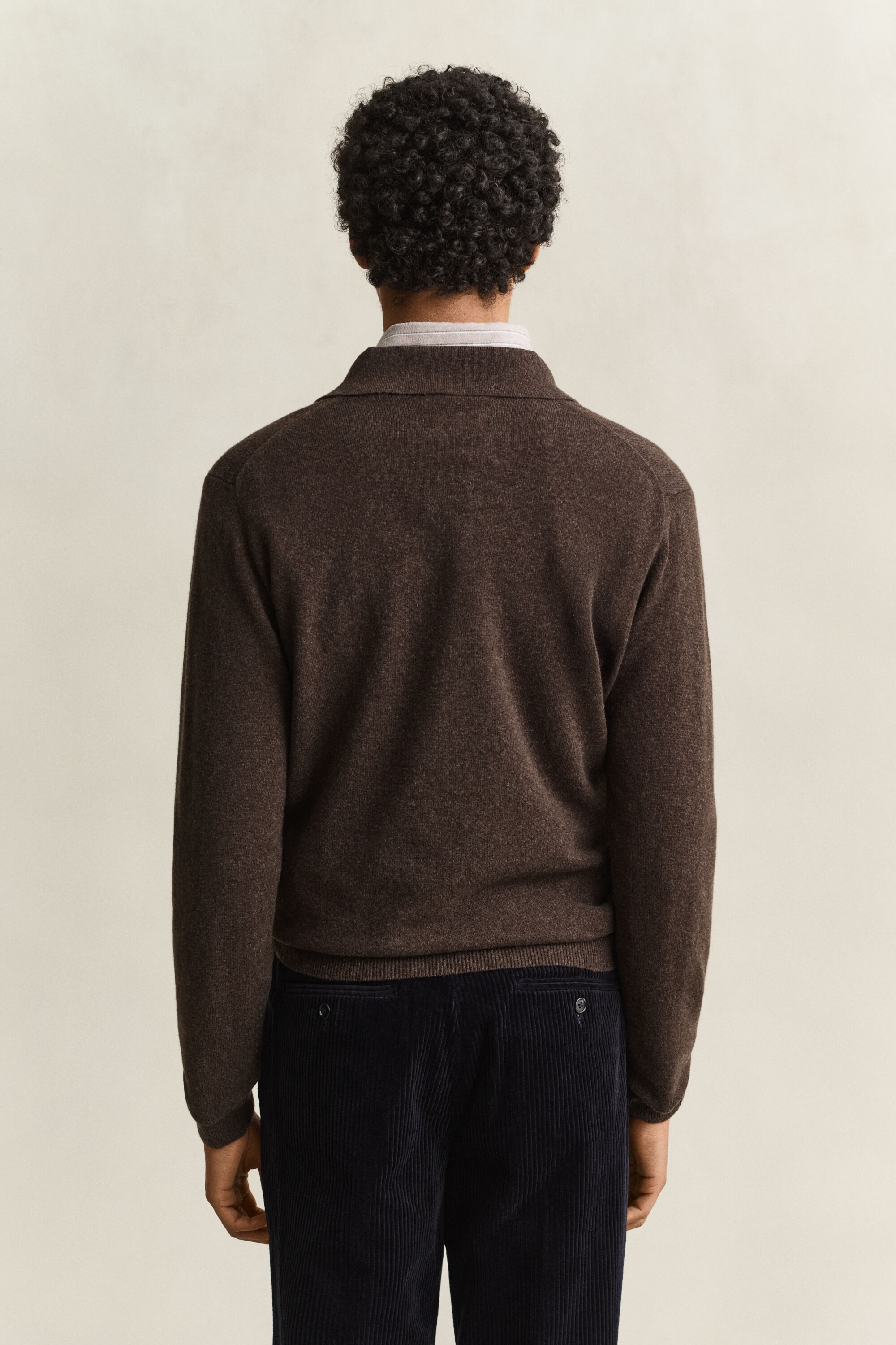 Maglia polo in finissima lana d’agnello