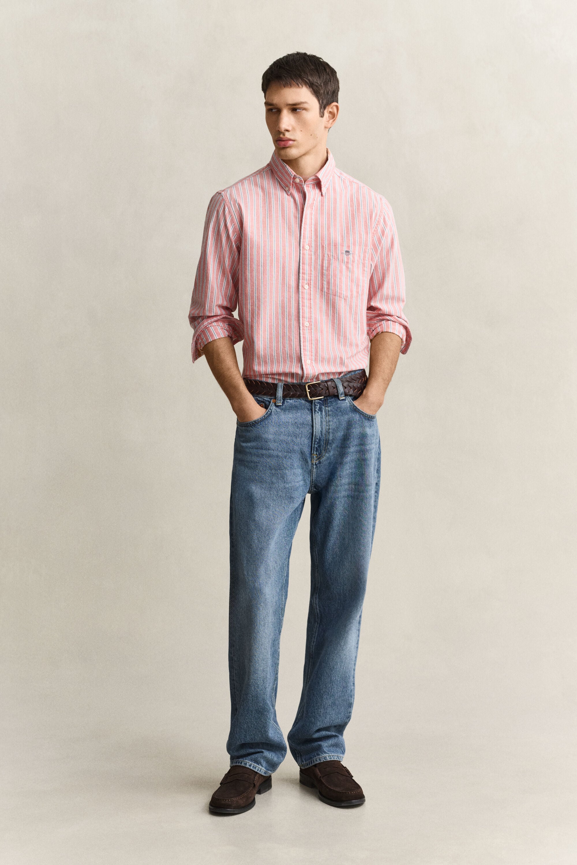 Camicia Oxford classica a righe