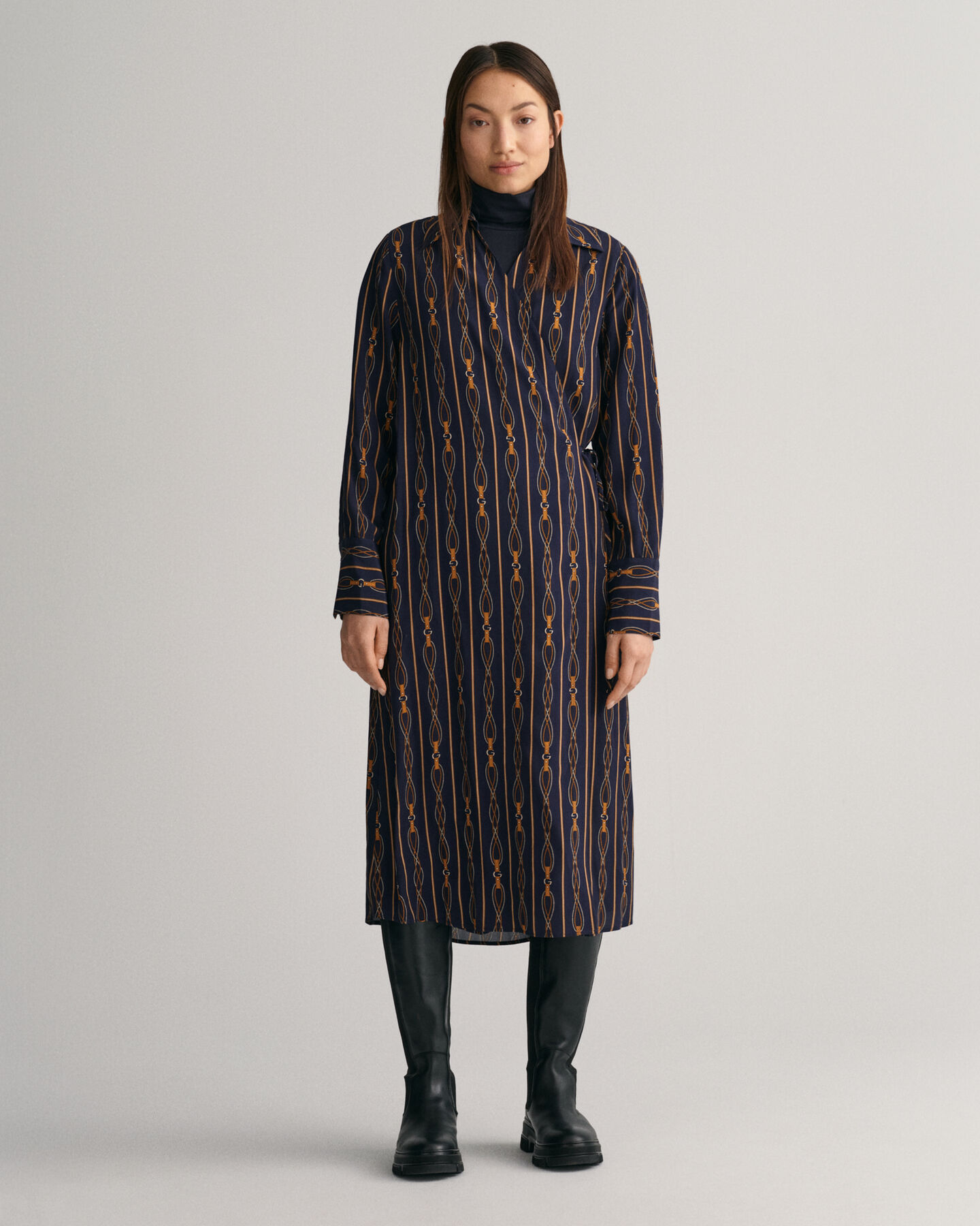 Abito a portafoglio Rope a righe regular fit