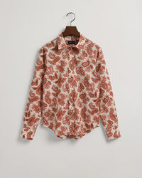 Camicia in voile di cotone Paisley regular fit