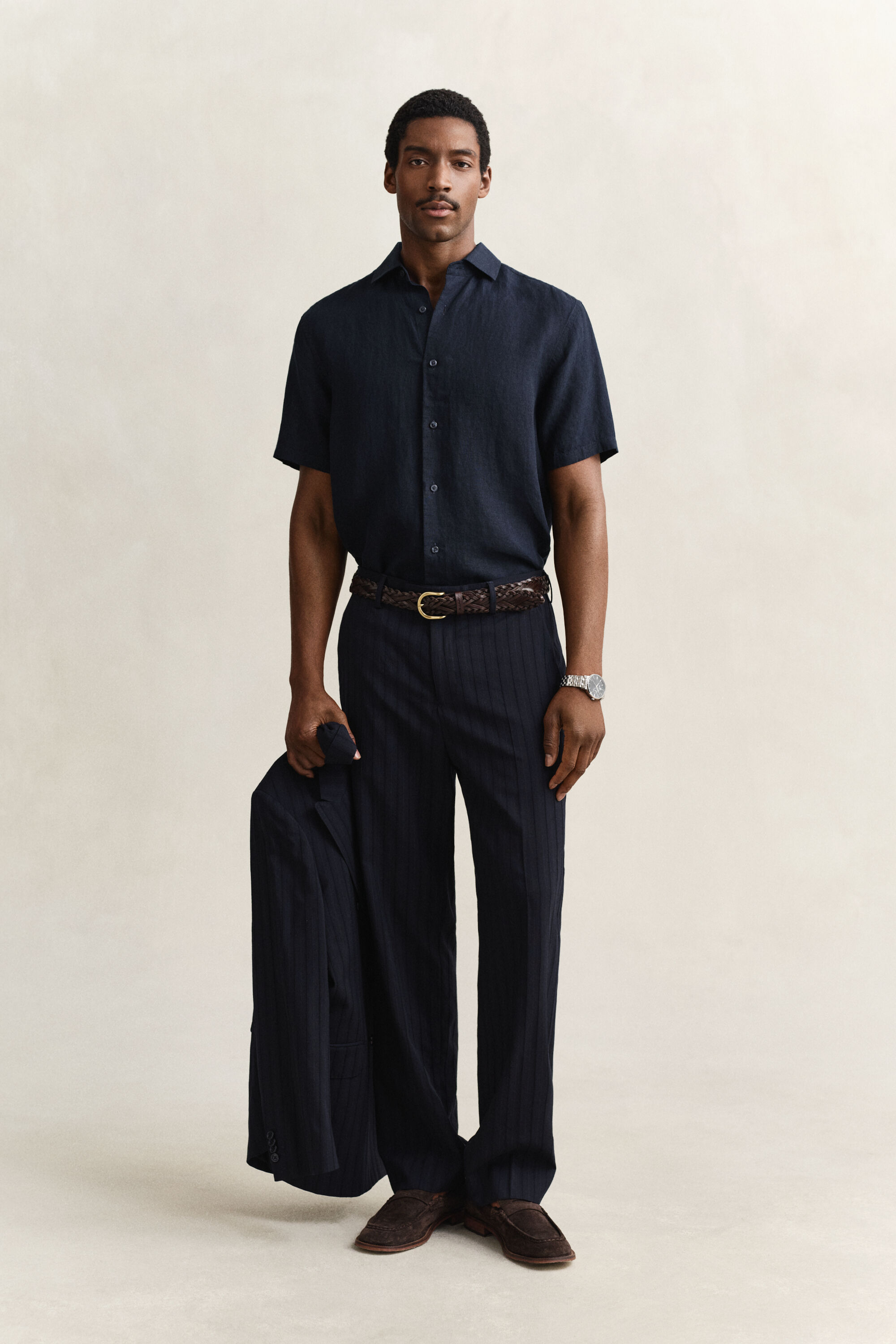 Camicia a maniche corte in lino