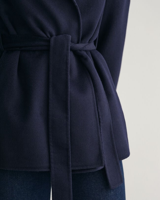 Blazer cucito a mano con cintura