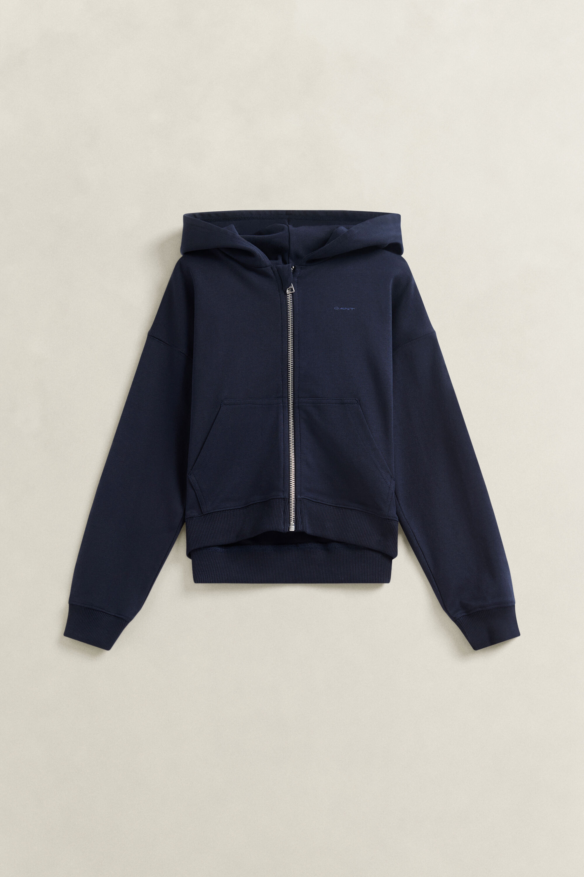 Felpa corta con zip e cappuccio Teen Girls